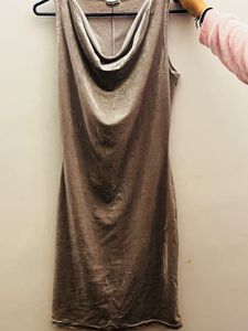 Vintage Velvet Cowl Neck Dress