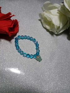 Blue Beaded Butterfly Bracelet