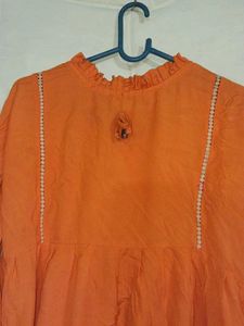 Orange Bell Sleeve Top