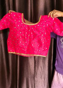pink lehgah choli with dupatta