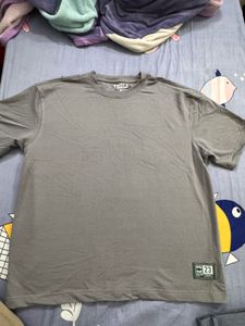 Oversized Grey Plain Tee