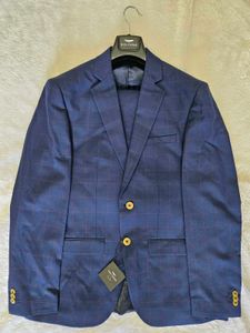 Brand New Park Avenue Blue Checkered Suit
