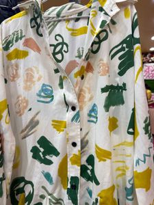 Patterned Shirt Dress
