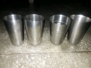 Four Steel Glasses At Very good Condition