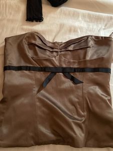 Brown Strapless corset Top