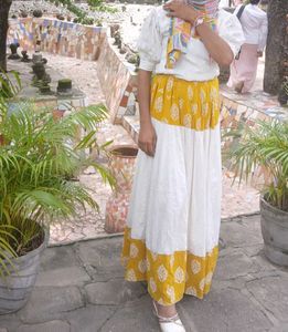 Boho Chic Yellow Panel Dress