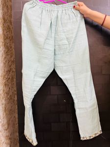 Light blue Embroided suit set