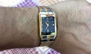 Titan Branded Analog watch Date Black Dial Stainle