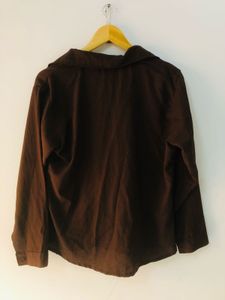 Brown Button-Down Shirt