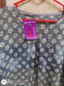 Cotton Floral Grey Top