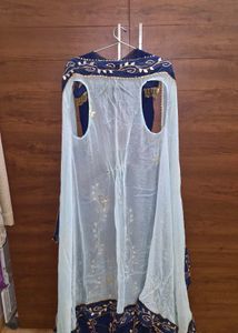 Blue Embroidered Ethnic Skirt