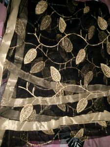Elegant Black & Gold Dupatta