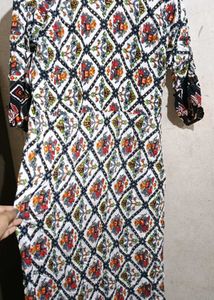 Patterned Anarkali Top