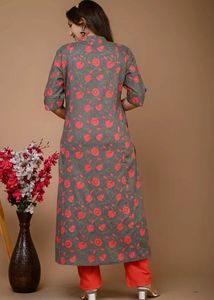 Floral Print Kurta with Pants