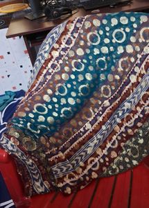 Peacock Color Silk  Jhuldi Saree
