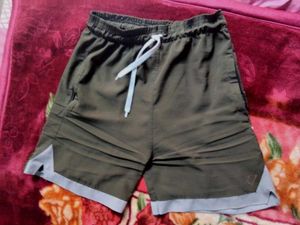 Olive Green Athletic Shorts