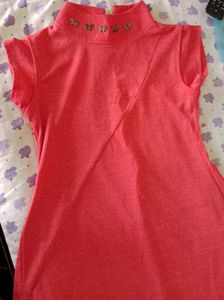 Pink Mock Neck Sparkle Dress