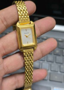 Sonata Ladies Gold Plated Watch