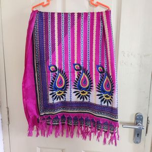 Dupion Silk Magenta/Pink Dupatta