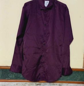 Burgundy Button-Down Shirt