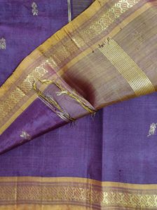 Brown Korvai Kanchipuram Silk Saree