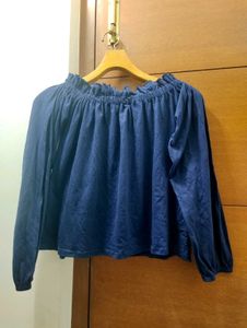 Blue Off-Shoulder Top💙
