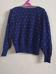 Vintage Polka Dot Knit Sweater