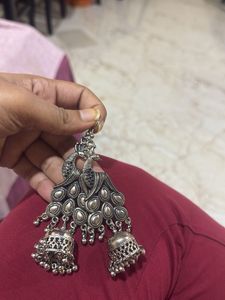 Peacock Jhumka Earrings