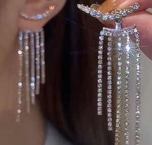 Sparkling Rhinestone Dangle Earrings
