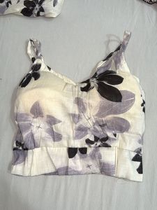 Floral Print Top With Jacket