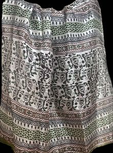 Pure Silk Block Printed Aeroplane Rising Saree