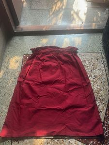 Chic Maroon A-Line Skirt