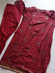 Maroon Kurta Set