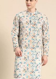 Men Printed Kurta L-size
