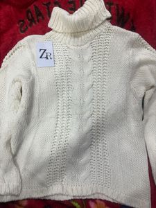 Cream Turtleneck Sweater