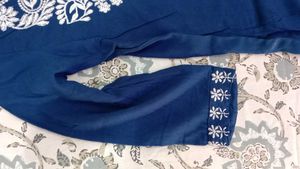 Chikankari Work Cotton Kurti With Palazzo