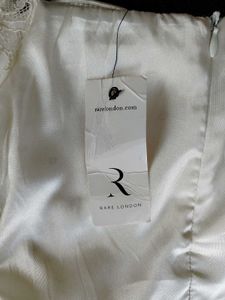 Rare London Sweetheart Neck Satin Dress
