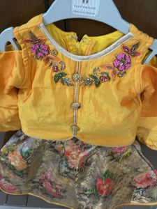 Embroidered Lehenga With Banarasi skirt