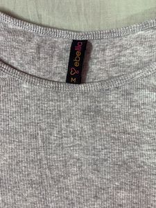 Gray Cold Shoulder Tee