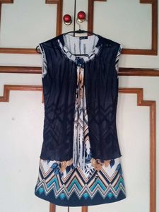 Patterned Sleeveless Tunic