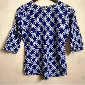 Blue Patterned Top