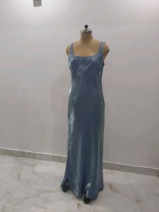 Elegant Blue Slip Dress