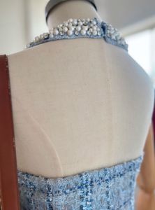 Chic Tweed Halter Dress