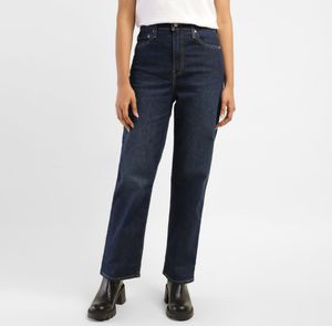 Women Straight Fit Blue Jeans