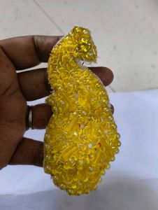 Yellow Beaded Broch