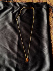 Gold Crescent Moon Necklace