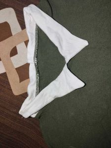 Olive Cropped Peter Pan Collar Top