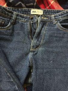 Dark Blue Flared Denim