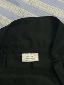 Black Pleated Mini Skirt