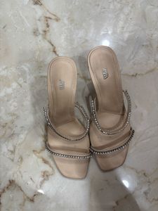 Zara Rhinestone Heeled Sandals